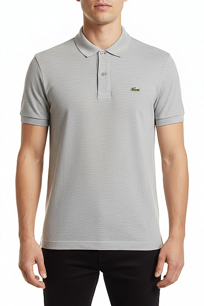 Pánské Tričko S Límečkem Šedé LACOSTE Vel. L