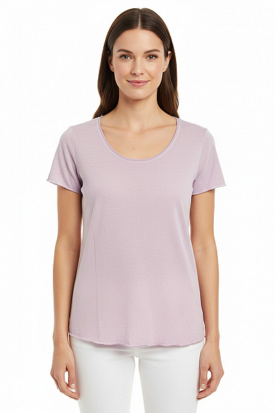 Jednoduché Dámské Tričko Fialové COTTON CANDY Vel. S