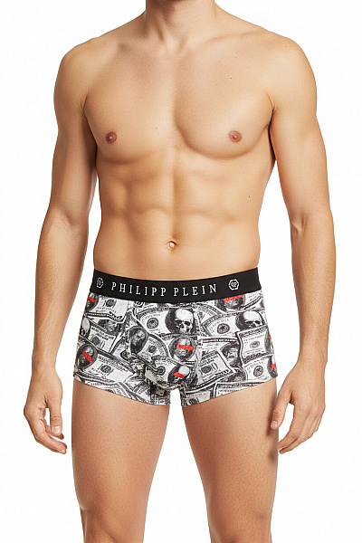 PHILLIP PLEIN Pánské Prádlo Černobílé Vel. S