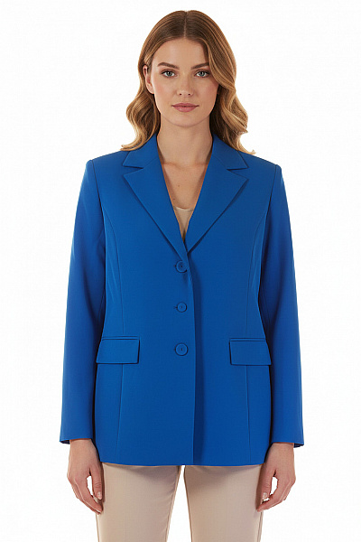 Společenské Dámské Sako Modré Vel. 44