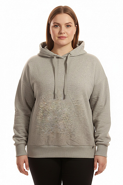 RICH&ROYAL Dámská Mikina Bez Zapínání Šedá