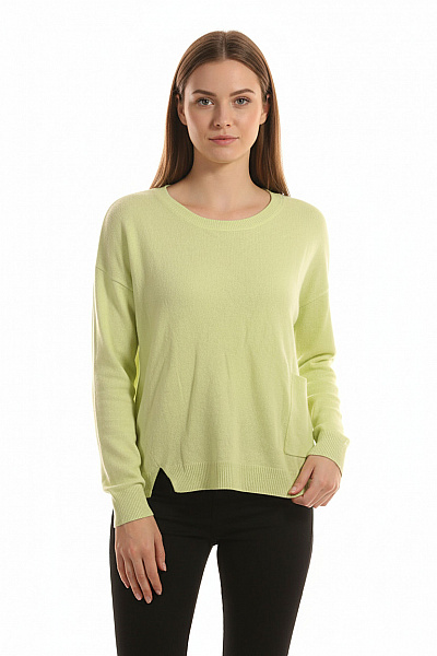 Dámský Svetr Kašmírový Zelený Brodie Cashmere Vel. M