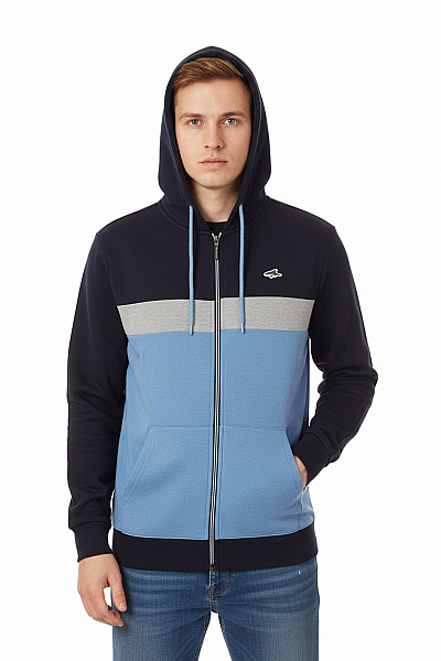 Pánská Mikina Na Zip Modrá Vel. S