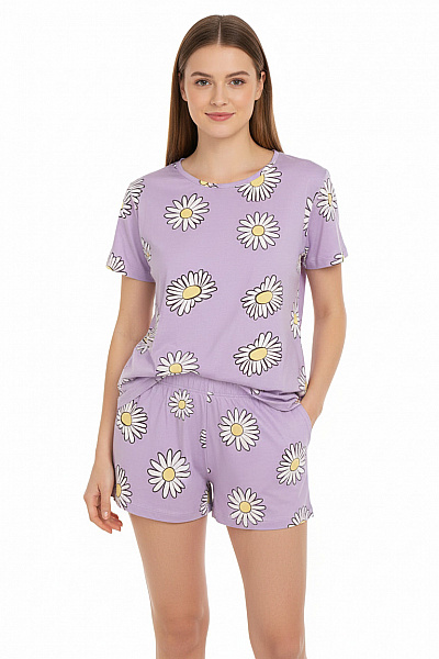 BRAVE SOUL Dámské Pyžamo Fialové Vel. M