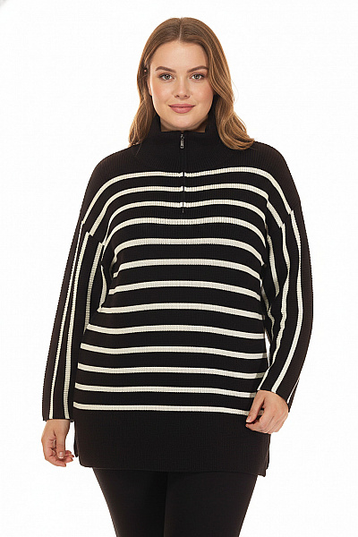 Dámský Svetr Černobílý Vel. 46/48