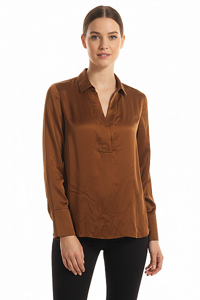 COMMA Halenka Hedvábná Hnědá Vel. 38