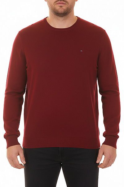 TOMMY HILFIGER Pánský Svetr Vínový Vel. XXL