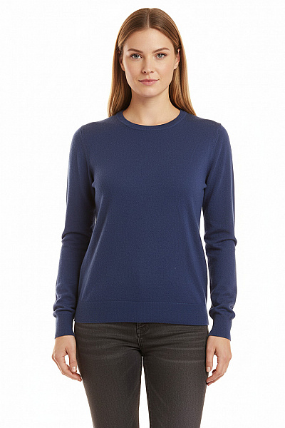 Dámský Svetr Meriný Modrý Vel. XL