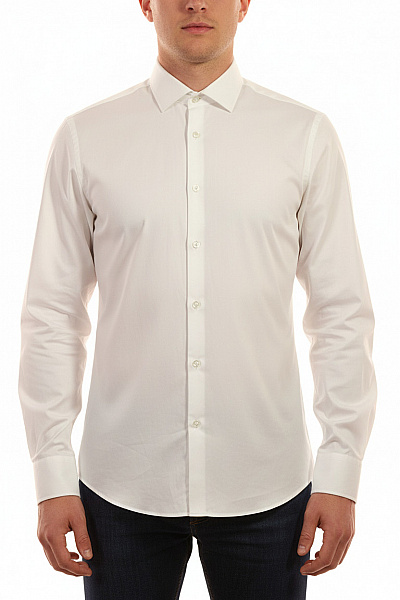 Hugo Boss Pánská Bílá Košile Dlouhý Rukáv Elegantní Business Vypasovaná Regular Fit Vel. 42