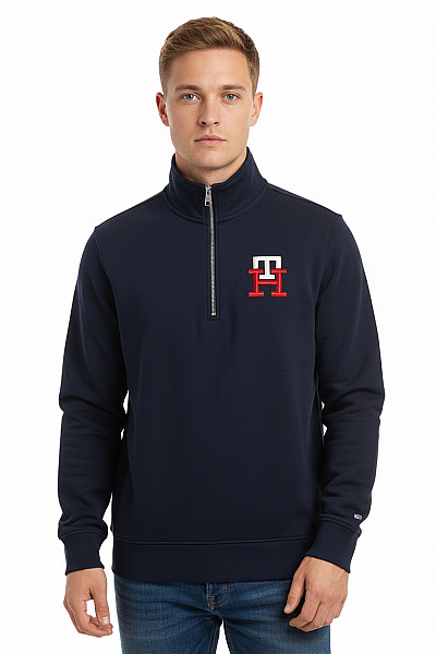 Pánská Mikina Modrá TOMMY HILFIGER Second Hand Vel. M