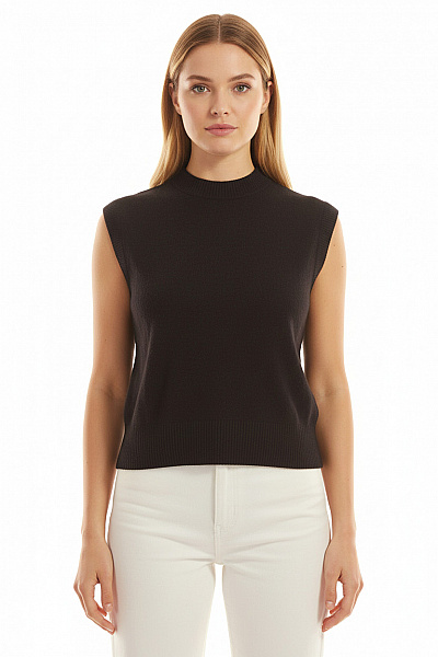 Marc O´Polo Kratká Dámská Vesta Vlněná Černá Vel. L