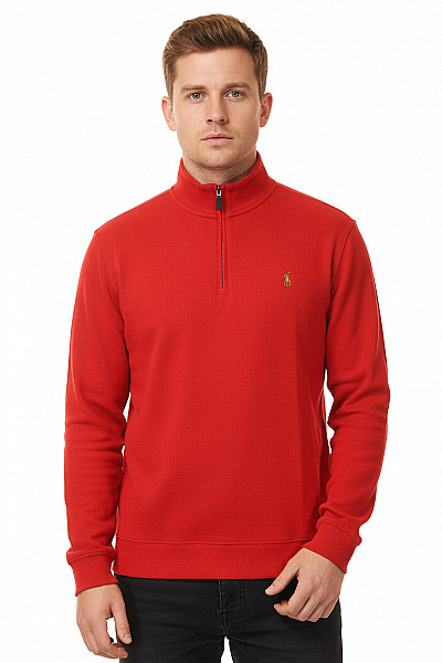 Pánská Mikina Bez Zapínání Červená Ralph Lauren Vel. L