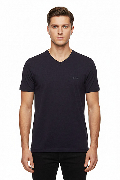 Pánské Tričko Modré Hugo Boss Second Hand Vel. L