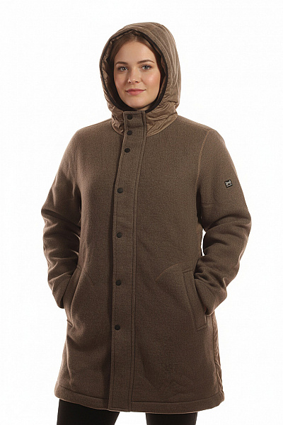 Super.natural Krátký Dámský Kabát Meriný Hnědý Vel. XL