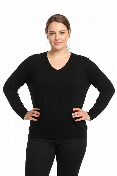 Dámský Pulovr Černý Vel. XXL