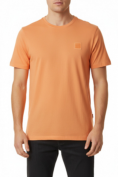 Pánské Tričko Oranžové Hugo Boss Second Hand Vel. M