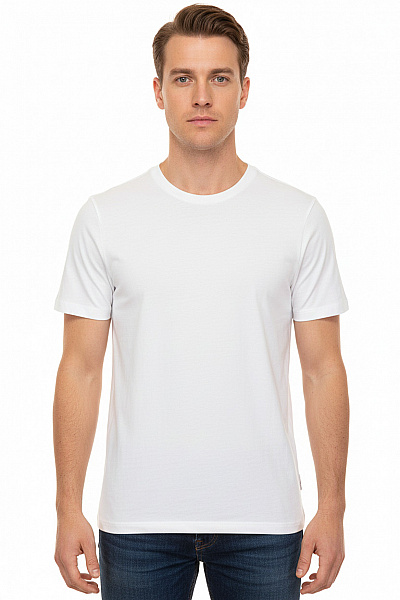 Jednoduché Pánské Tričko Bílé TOMMY HILFIGER Vel. L