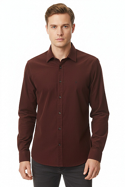 Pánská Košile Hnědá DANIEL HECHTER Vel. M