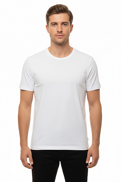 Pánské Tričko Bílé Hugo Boss Second Hand Vel. L