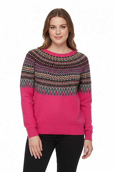 Dámský Svetr Růžový Oui Second Hand Vel. 44