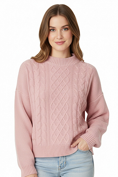 Dámský Svetr Růžový CLOCKHOUSE Second Hand Vel. S