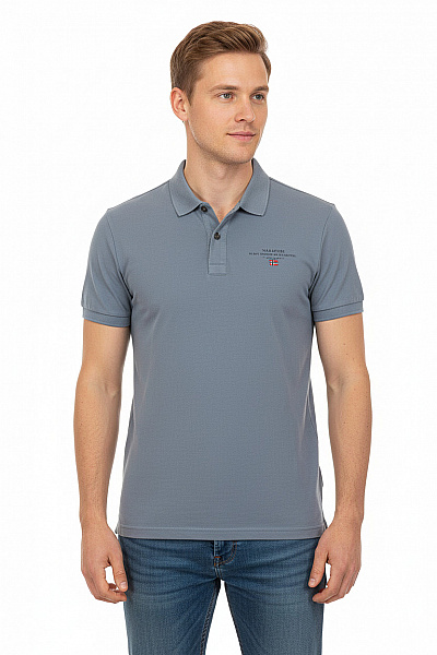 Pánské Tričko S Límečkem Modré NAPAPIJRI Second Hand Vel. M