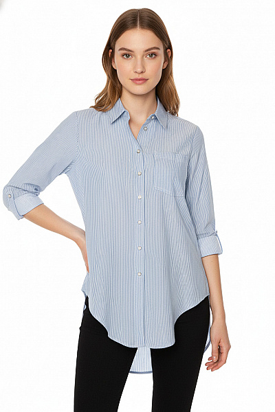 Vzorovaná Dámská Košile Modrá ONLY Second Hand Vel. S