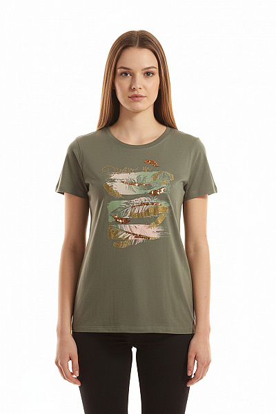 ONLY Dámské Tričko Zelené Vel. M