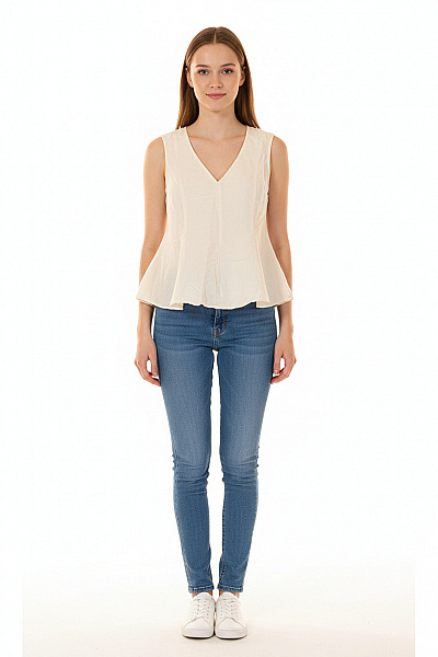 MANGO Dámské Top Béžový Vel.  XS