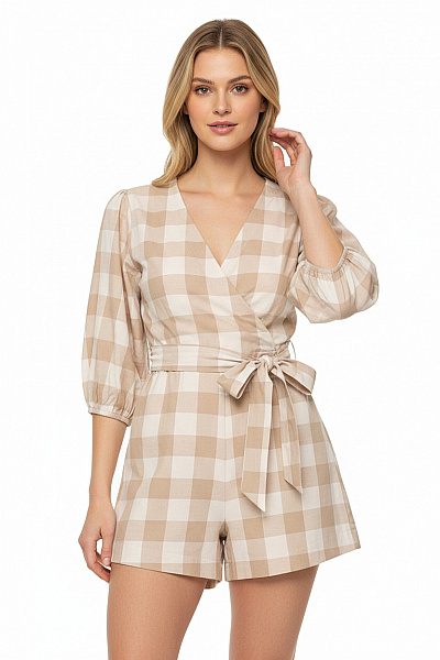 Stmrlo Letní Dámský Overal Béžový