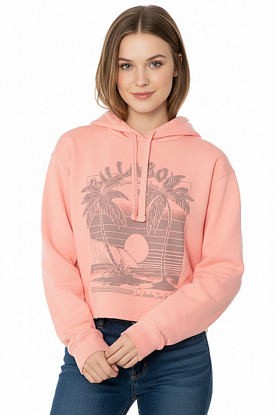 BILLABONG Dámská Mikina Bez Zapínání Růžová