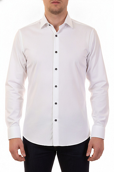 OLYMP Pánské Elegantní Košile S Dlouhým Rukávem Business Slim Fit Bílá Bavlněné Vel. 42