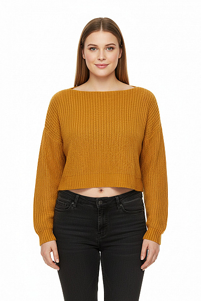 Dámský Pulovr Oranžový Vel. 38