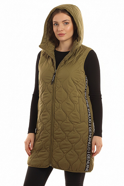 Khujo Dlouhá Dámská Vesta Khaká Vel. M