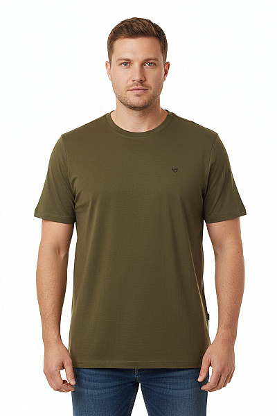 Jednoduché Pánské Tričko Khaki JACK & JONES Vel. XXL