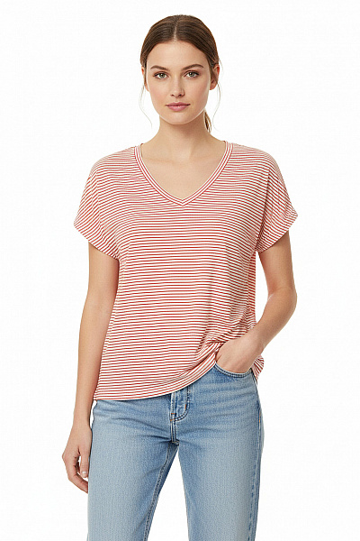 ONLY Jednoduché Dámské Tričko Červené Vel. S