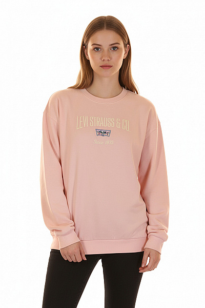 Dámská Mikina Bez Zapínání Růžová LEVIS Second Hand Vel. S