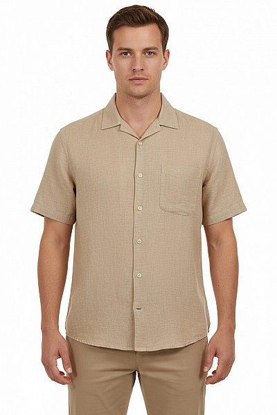 Pánská Košile Lněná Béžová ONLY & SONS Vel. XL