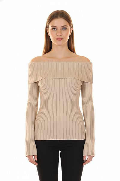 Dámský Pulovr Béžový Vel. 34