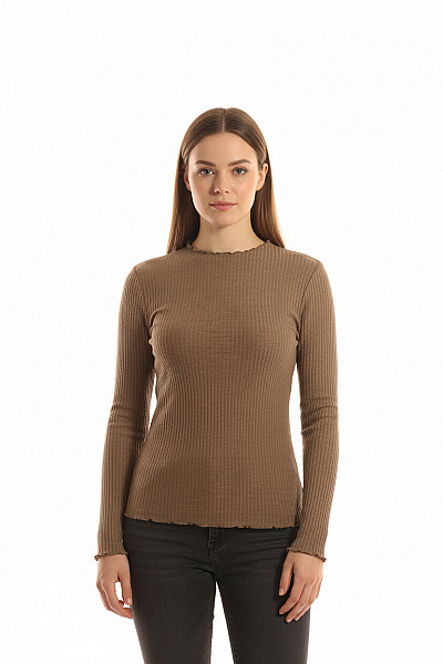 ONLY Dámské Tričko Hnědé Second Hand Vel. M