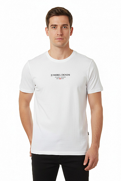 Pánské Tričko S Potiskem Bílé Second Hand Vel. L