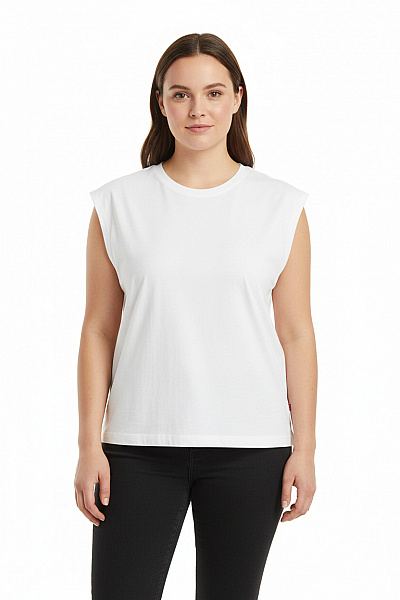 Dámské Tílko Bílé LEVIS Second Hand Vel. XL