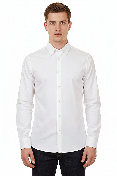 Tiger Of Sweden Pánská Bavlněná Košile Bílá Elegantní Slim Fit Dlouhý Rukáv Business Vel. 41