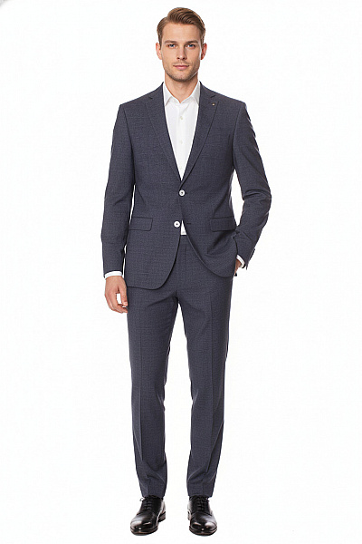 Společenský Oblek Polyesterový Modrý DANIEL HECHTER