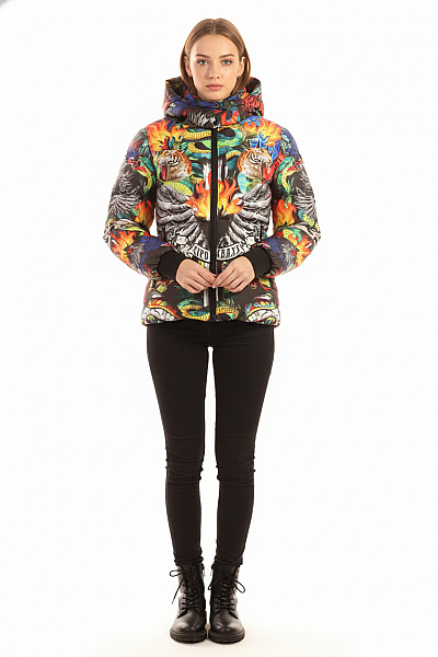 DESIGUAL Zimní Dámská Bunda Barevná Vel. S