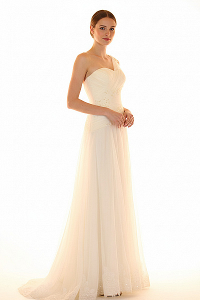 Svatební šaty  Šaty Hedvábné Béžové Vel. 44