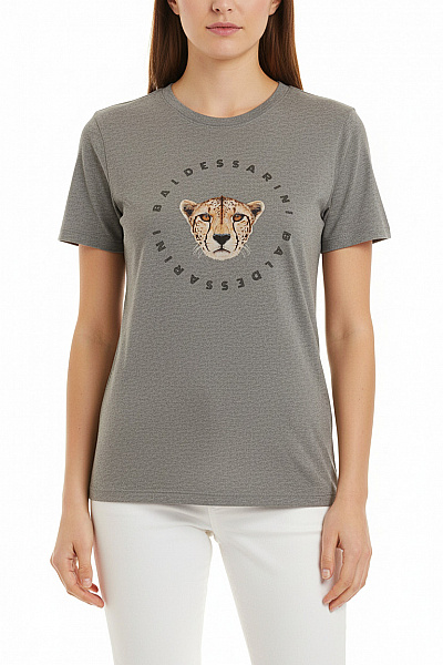 Dámské Tričko Šedé BALDESSARINI Second Hand Vel. L