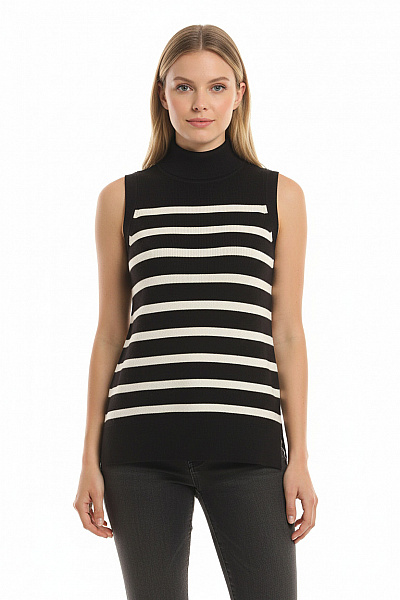 Kratká Dámská Vesta Černobílá InWear Vel. M