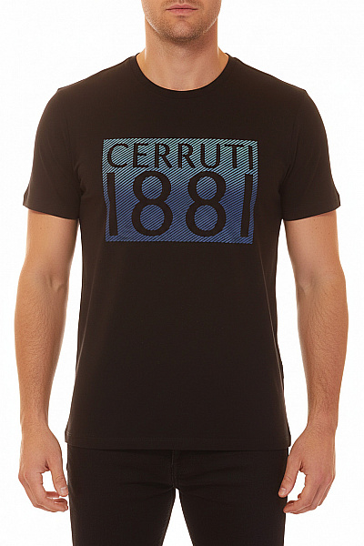 Pánské Tričko S Potiskem Černé CERRUTI Vel. XL