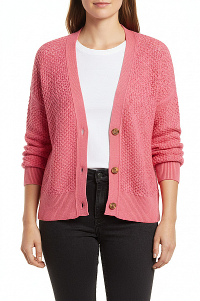 BETTY BARCLAY Dámský Svetr Růžový Second Hand Vel. 38